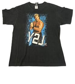 Y2J Chris Jericho WWE 2007 Black Double Sided Wrestling T-shirt Size Men’s Small 