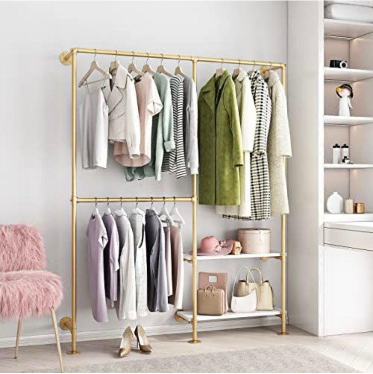 Clothes Rack With Shelves