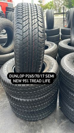 SET OF FOUR USED TIRES 265/70/17 DUNLOP