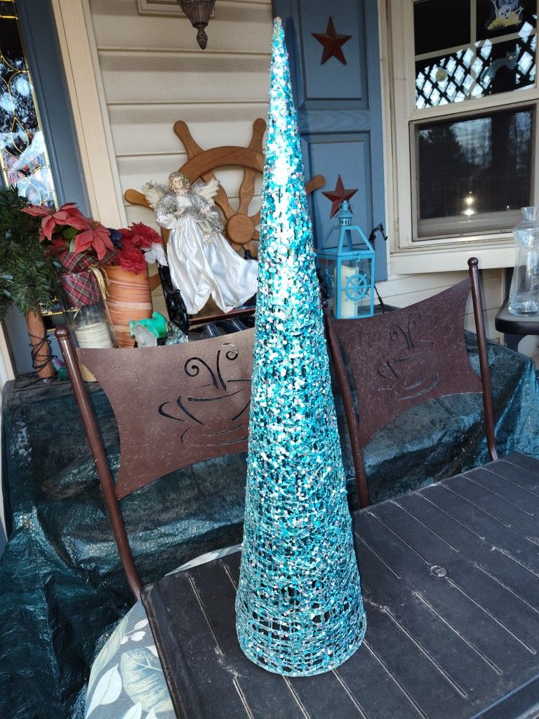 Blue Glitter Tree