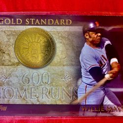 Willie Mays 2012 Topps Gold Standard “600 Home Runs” Card