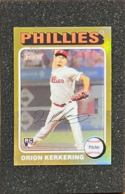 2024 Topps Heritage High Number Orion Kerkering #669 RC GOLD /5
