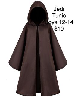 Kids Hooded Tunic Brown Jedi or Wizard Cosplay 10-12