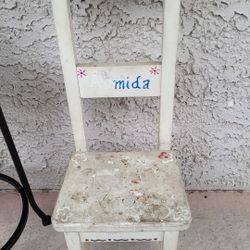 Vintage kids childs Wood timeout chair
