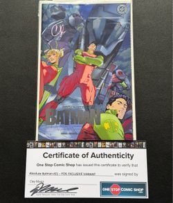 Absolute Batman #21 DC Comics Clay Mann Color Variant SIGNED W/COA