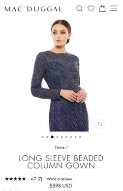 Mac Duggal Long Sleeve Gown