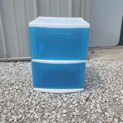 Two Drawer Plastic Storage Unit 