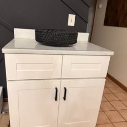 Glass Bowl And Cabinet