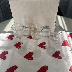 Vintage crystal cordial glasses
