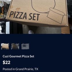 Medium Cuzi Pizza Set Stone Clotting Stone And Pizza Cutter 