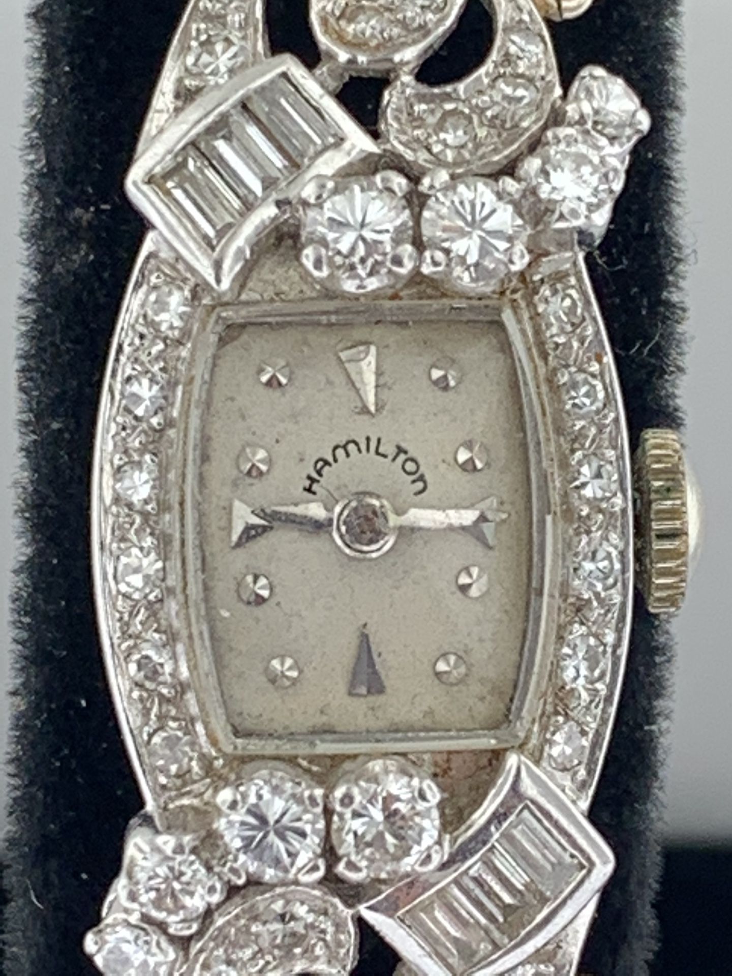 Vintage Ladies Hamilton Platinum 14Kt White Gold Carat