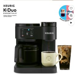 Keurig K-Duo Essentials Cafetera de Porción Indivdual para Cápsulas K-Cup yJarra,Caliente.