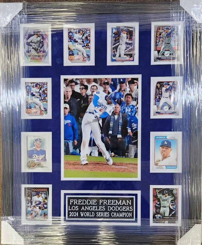 Dodgers Freddie Freeman World Series 10 Card Display Piece
