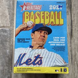 2021 Topps Heritage Baseball Factory Sealed 72 Card 1 Blaster Box