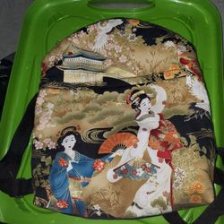 Asian motif backpack purse 
