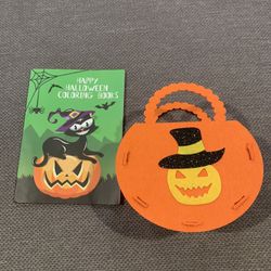 Halloween Basket And Coloring Book