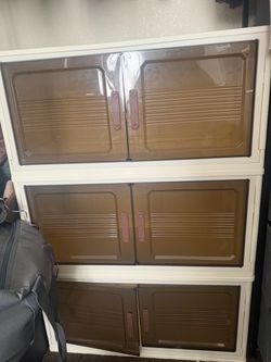 Plastic Stackable Home Storage Cabinet