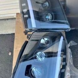 07-14 Cadillac Escalade/Escalade ESV/Escalade EXT LED Switchback Headlights Faros Calaveras Micas Luces Faroles Headlamps 