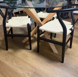 Poly & Bark Wishbone Style Dining Chairs