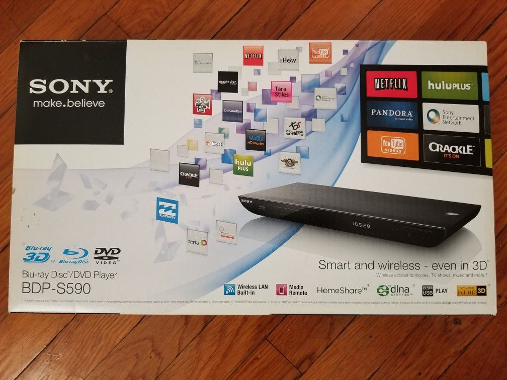 Sony Blu Ray 3D Player, New