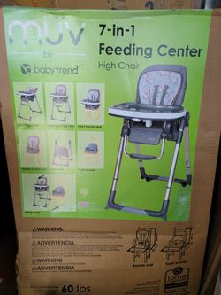 Brand New Baby Trend MUV 7 in 1 Feeding Center High Chair in