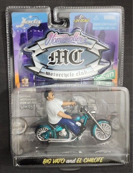 Jada Toys Homie Rollerz MC Motorcycle Club Big Vato And El Chilote