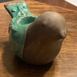 Cute small ceramic bird Candle Holder 