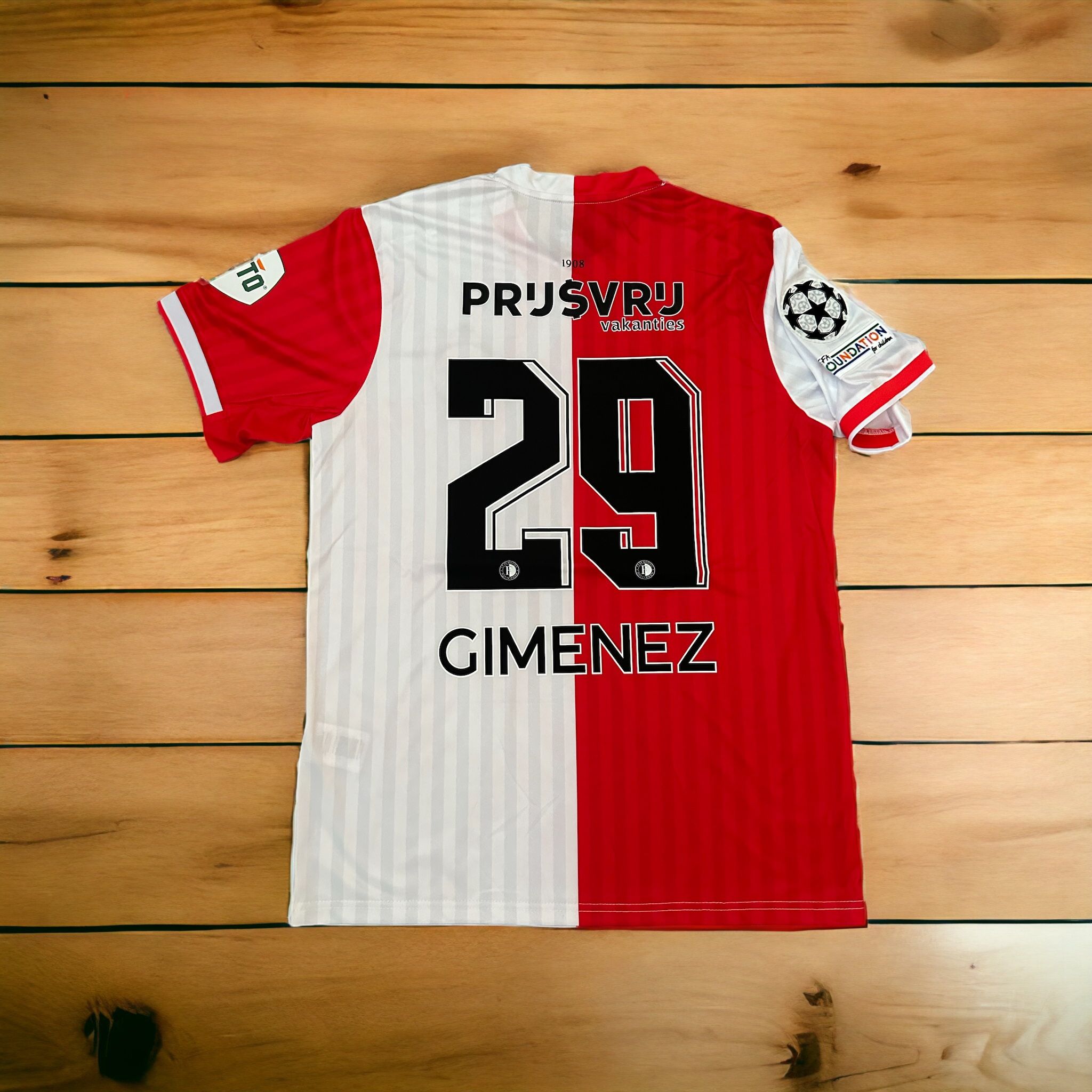 Feyenoord Santi Gimenez #29 Home Soccer Jersey 23/24 Men’s Regular True Size