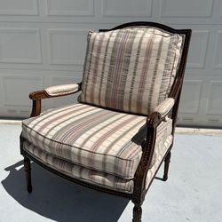 Sherrill Furniture French Provincial Louis XVI Style Upholstered Lounge Arm Chair