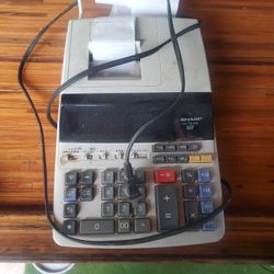 Old Register / Calculator With Paper
