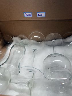 Set of 7 Clear Stemmed Wine & misc Glasses