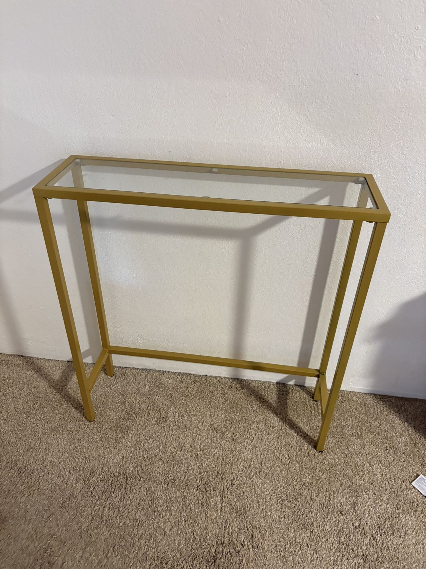 Console Table Glass And Gold