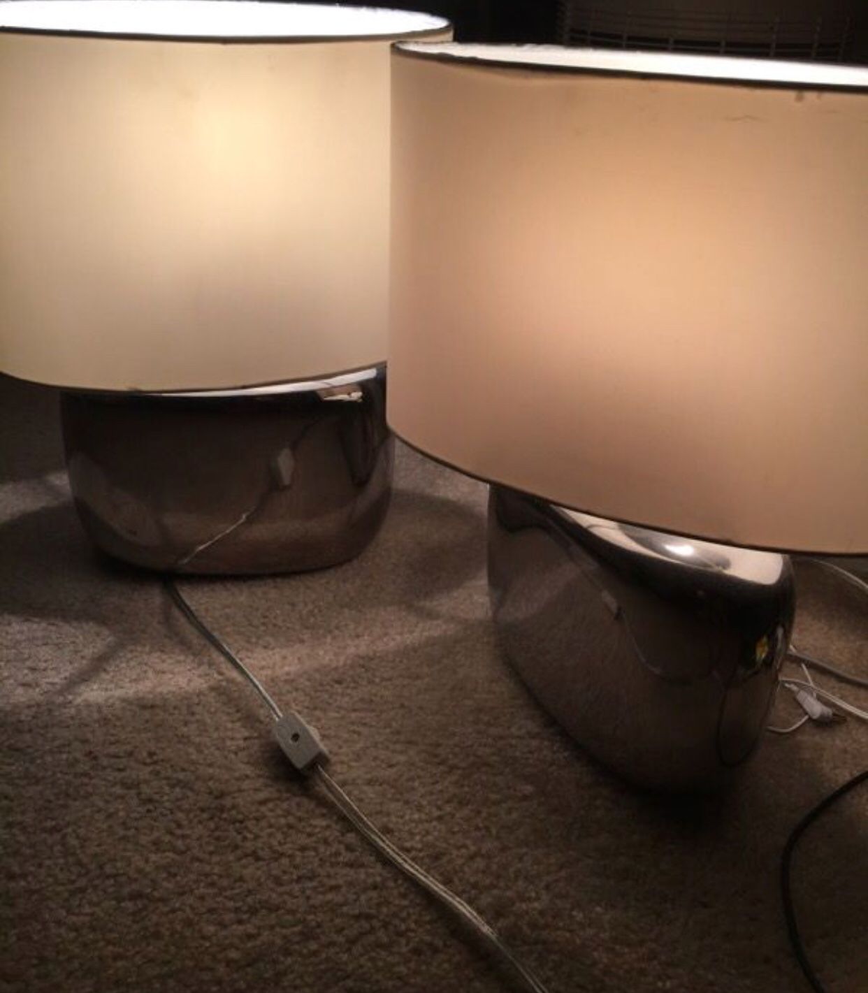 Pair of Mirrored Lamps $40