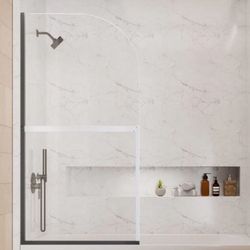 Acrylic Stick On Shower Screen 