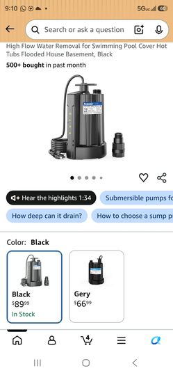 High Flow Water Removal Pump
