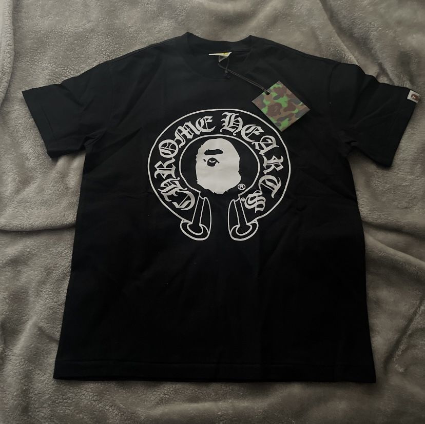 Bape X Chrome heart T -shirt