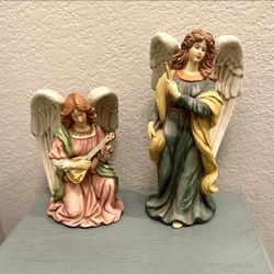 $5 for the set of ceramic Angels. 10” tall & 7” tall. The instrument on the tall Angel is broken / see pic (price reflects that). Pickup only in th