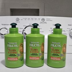 Garnier Sleek&shine Leave In Conditioner Bundle 