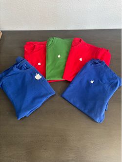 Apple Employee Women’s Shirt Lot Size L (3 Tees + Long Sleeve + Logo Shirt)
