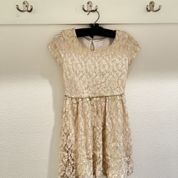 Holiday Dress Party Dress Gold Lace
