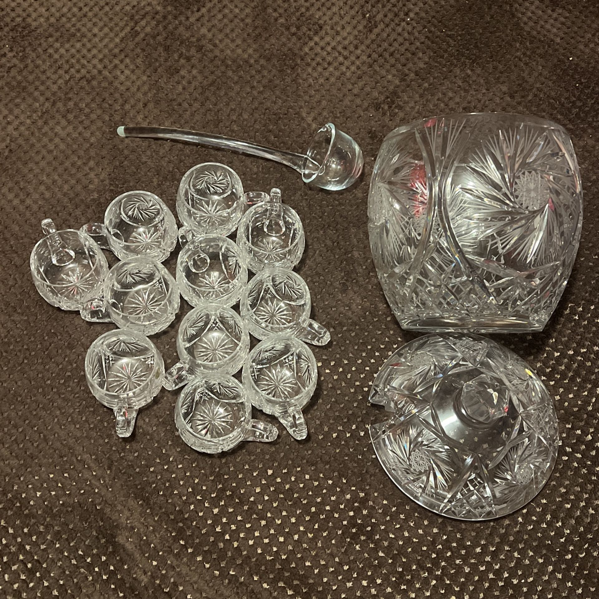 CRYSTAl  HAND CUT 24% PBO CZECH REPUBLIC  Set