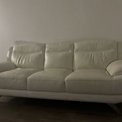 White Leather Sofa