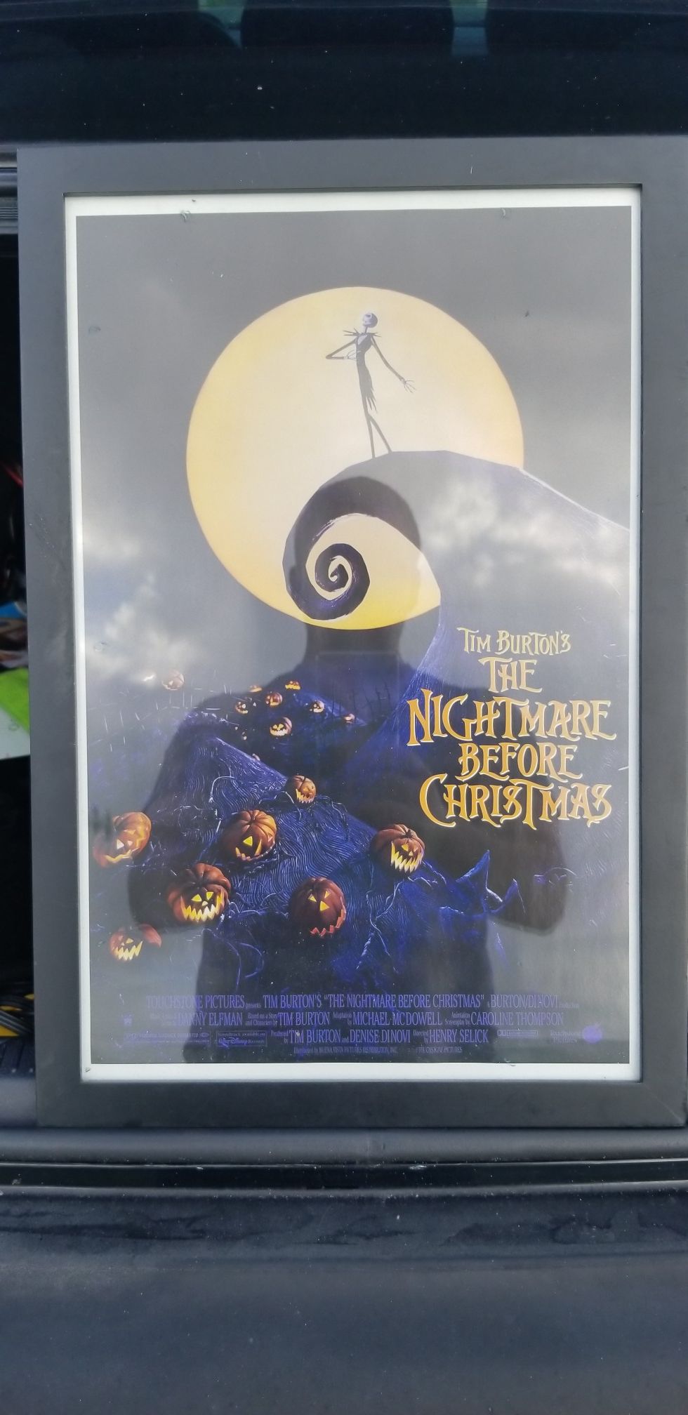 The Nightmare Before Christmas movie poster (framed)