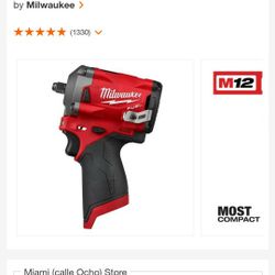 Milwaukee M12 FUEL 12-Volt Lithium-Ion Brushless Cordless Stubby 3/8 in. Impact Wrench (Tool-Only