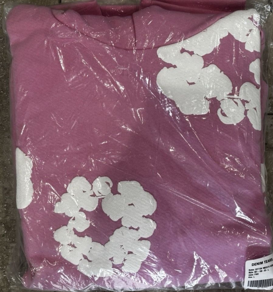 Pink Denim Hoodie Large (Shipping Only)