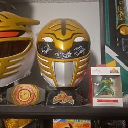 White Ranger Helmet Signed By JDF
