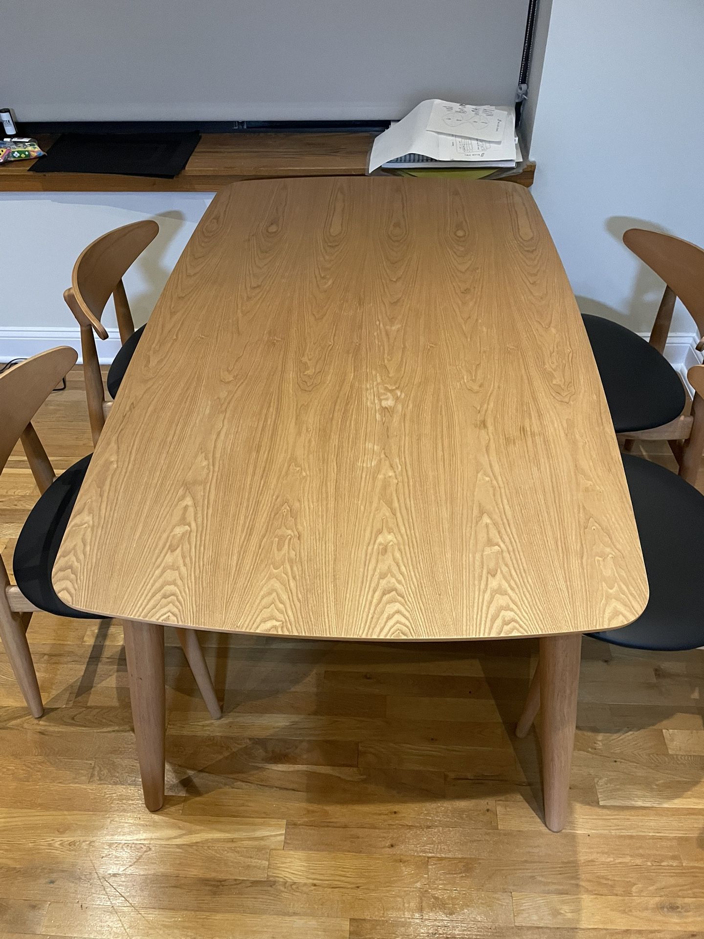 Mid Century Modern Tapered Table W/ Dining Chairs 