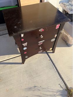 Nightstand and floating shelves