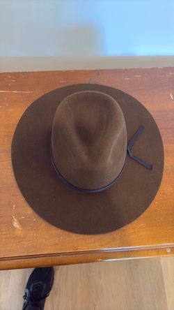 Brown Wide Brim Felt Hat