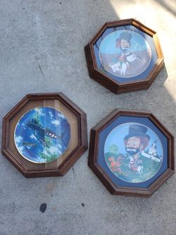 Collectors Red Skeleton plates